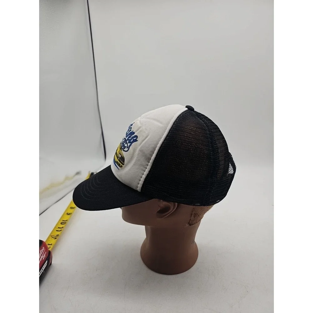 VINTAGE FORD MUSTANG Yelliw Car Black Trucker Hat Adjustable New Bedford Tag